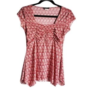 DYNAMITE Y2k Square Neck Tunic Top Size Small